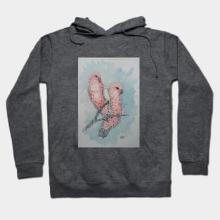 Australian Galahs painted in Pointalism Style - Dots Hoodie